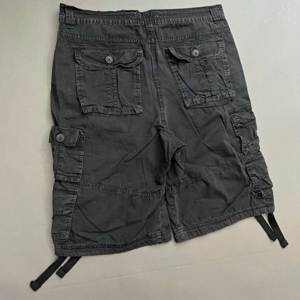 CHAPEL & GREED Baggy Goth Punk Raver Cargo Shorts 9 Pocket Pant